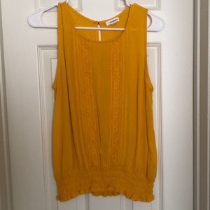 Golden yellow tank